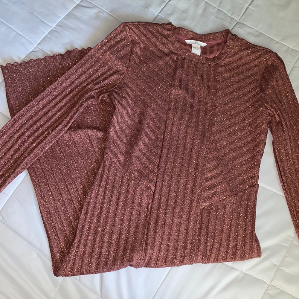 Pink sparkly dress long sleeve